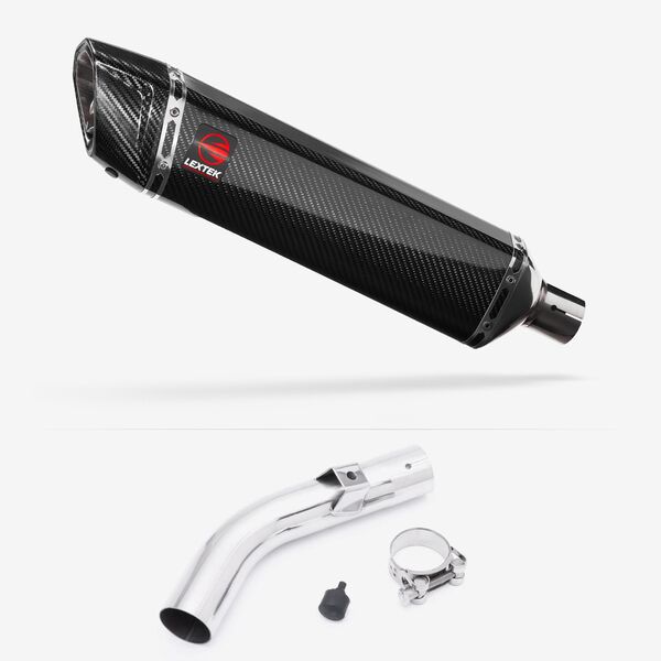 Lextek Carbon Fibre SP7C 400mm Exhaust with Link Pipe for Honda VFR800X Crossrunner (11-14)