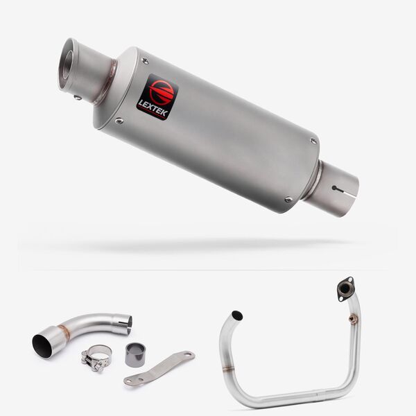 Lextek Matt Stainless Steel GP1 240mm Exhaust System for Benelli TNT 125/135 (17-24)
