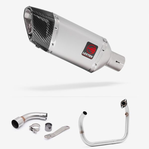 Lextek Matt Stainless Steel SP5 200mm Exhaust System for Benelli TNT 125/135 (17-24)