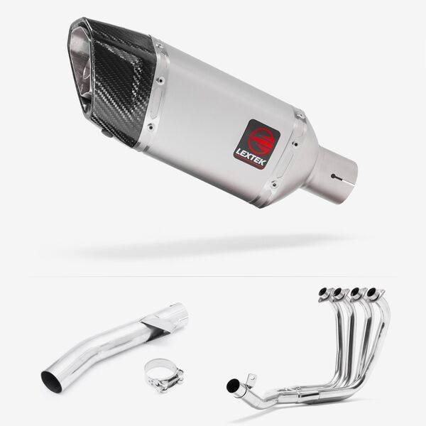 Lextek Matt Stainless Steel SP5 200mm Exhaust System for Yamaha FZS 600 Fazer (97-03)