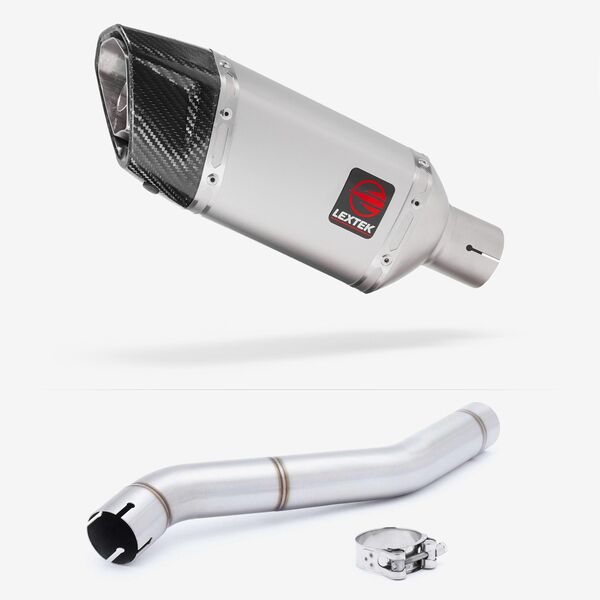 Lextek Matt Stainless Steel SP5 200mm Exhaust with Link Pipe for Honda CBR600 F (87-90)