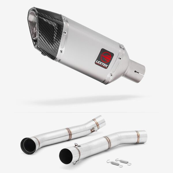 Lextek Matt Stainless Steel SP5 200mm Exhaust with Link Pipe for KTM 690 Duke (12-19)