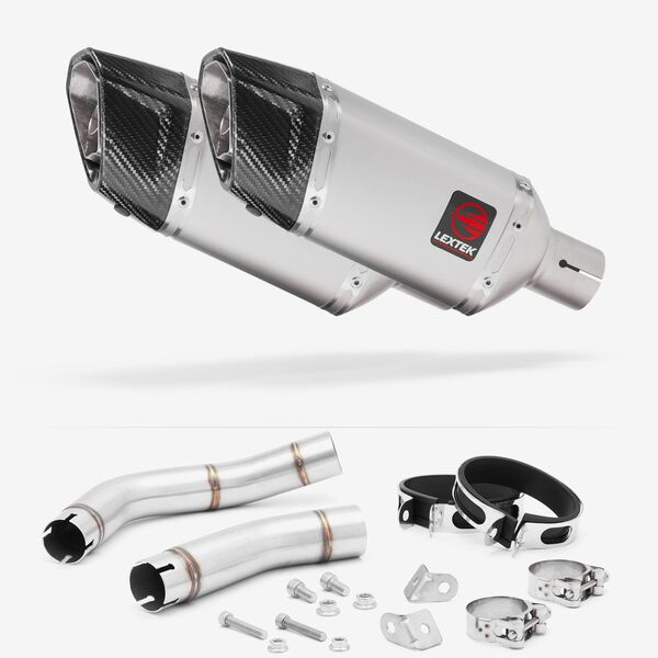 Lextek Matt Stainless Steel SP5 200mm Exhaust with Link Pipe for Yamaha YZF R1 (09-14)