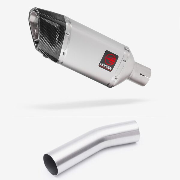 Lextek Matt Stainless Steel SP5 200mm Exhaust with Link Pipe for Kawasaki ZX-10R Ninja (08-10)