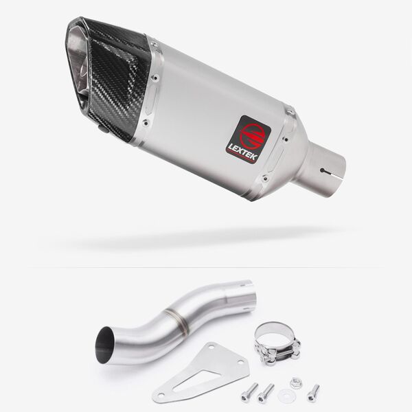 Lextek Matt Stainless Steel SP5 200mm Exhaust with Low Level Link Pipe