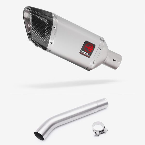 Lextek Matt Stainless Steel SP5 200mm Exhaust with Link Pipe for Yamaha YZF600R Thunder Cat (95-07)