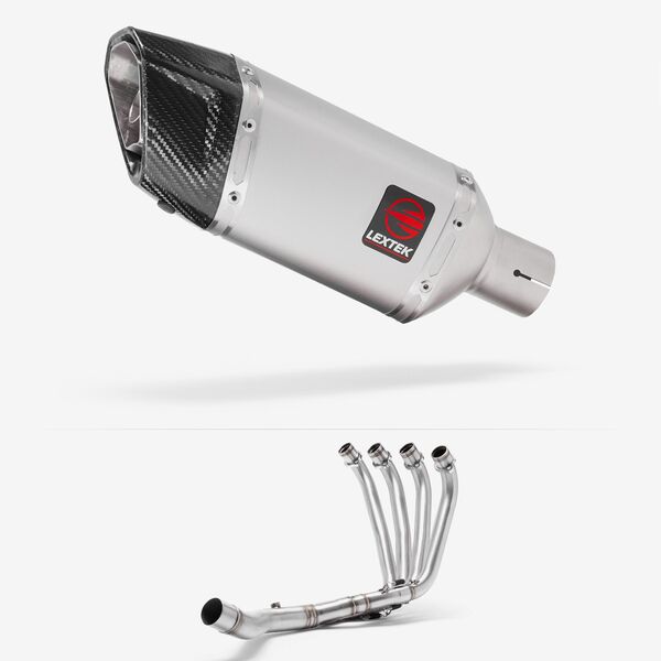 Lextek Matt Stainless Steel SP5 200mm Exhaust System for Honda CBR650F/CB650F (14-18)