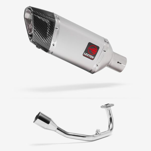 Lextek Matt Stainless Steel SP5 200mm Exhaust System for Lexmoto Diablo 125 / SRT125