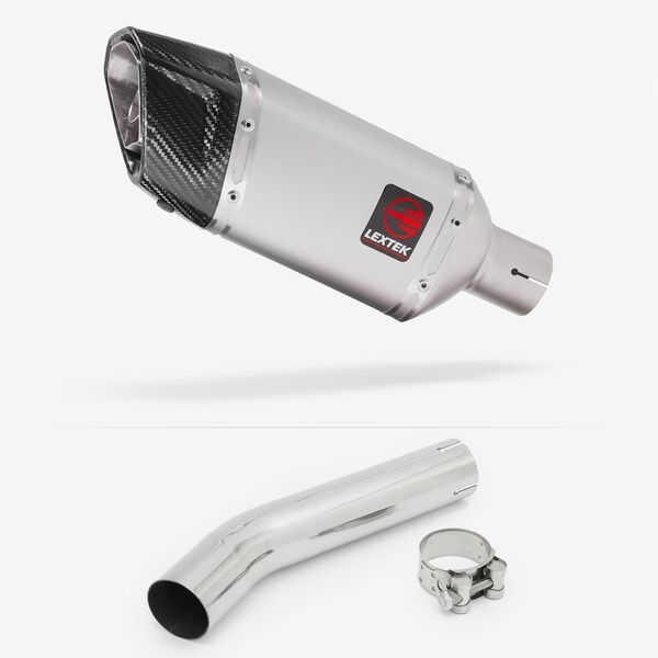 Lextek Matt Stainless Steel SP5 200mm Exhaust with Link Pipe for Honda CB1300 (03-14)