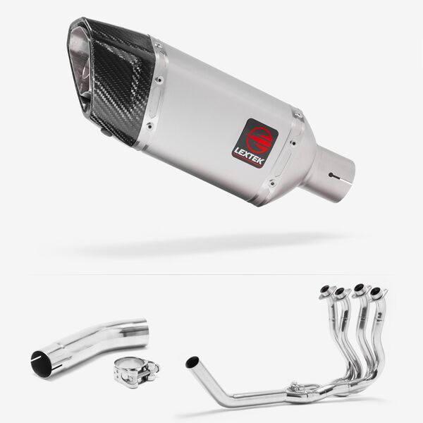 Lextek Matt Stainless Steel SP5 200mm Exhaust System for Suzuki GSXR 600/750 (11-24)