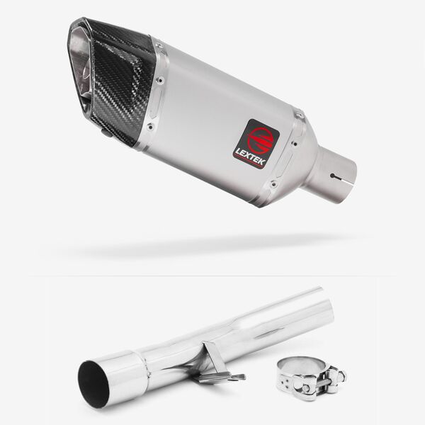 Lextek Matt Stainless Steel SP5 200mm Exhaust with Link Pipe