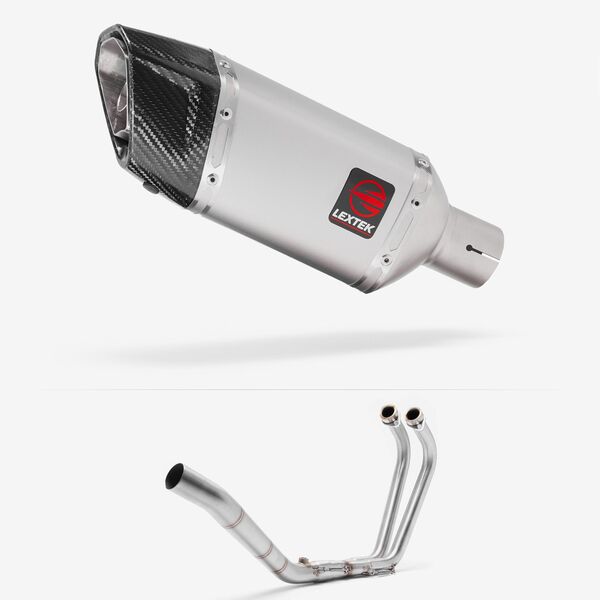 Lextek Matt Stainless Steel SP5 200mm Exhaust System for Yamaha YZF R3 (15-18)