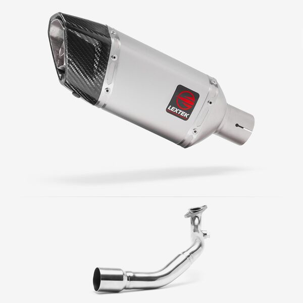 Lextek Matt Stainless Steel SP5 200mm Exhaust System for Lexmoto Milano 125