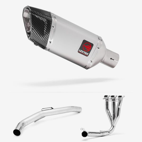 Lextek Matt Stainless Steel SP5 200mm Exhaust System for Triumph Explorer 1200 (12-21)