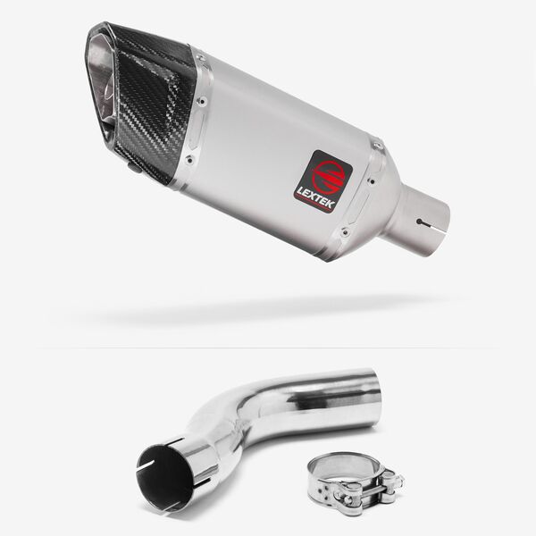 Lextek Matt Stainless Steel SP5 200mm Exhaust with Link Pipe for Triumph Sprint ST 995i (98-04)