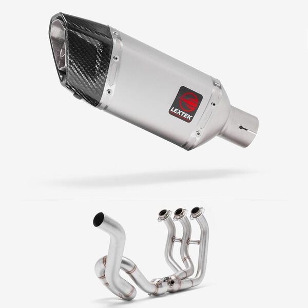 Lextek Matt Stainless Steel SP5 200mm High Level Exhaust System for Yamaha MT-09 Tracer (18-20)