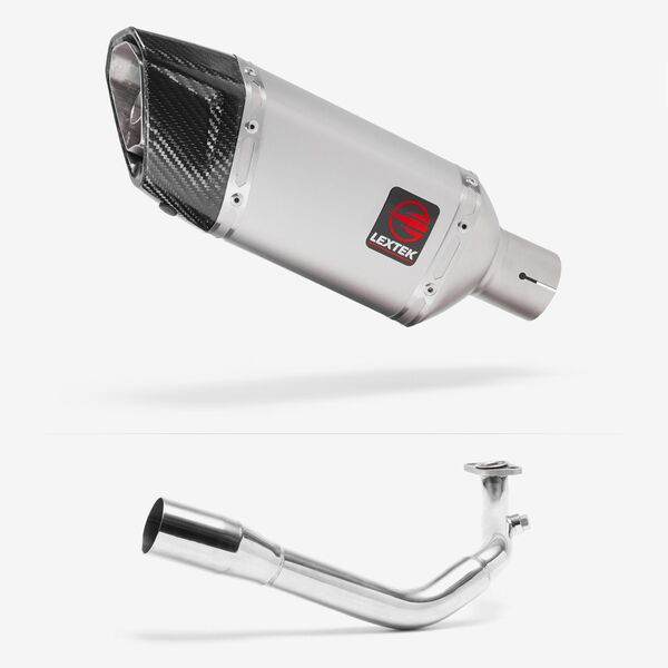Lextek Matt Stainless Steel SP5 200mm Exhaust System for Lexmoto Titan 125