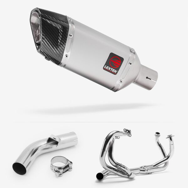 Lextek Matt Stainless Steel SP5 200mm Exhaust System for Honda VFR800 X Crossrunner (11-14)