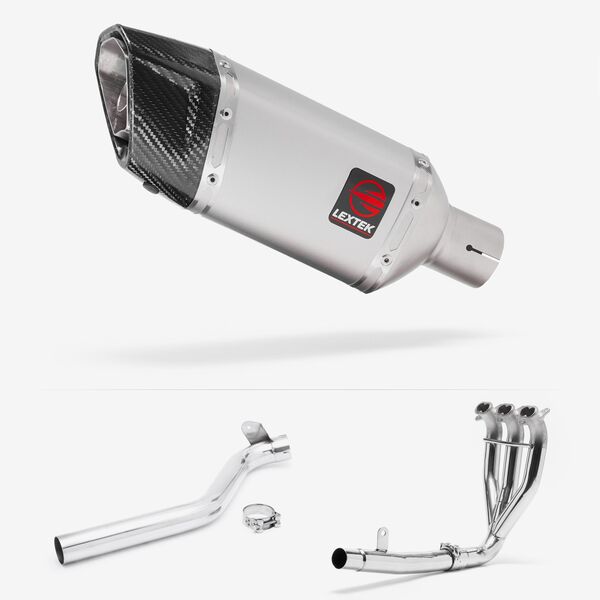 Lextek Matt Stainless Steel SP5 200mm Exhaust System for Triumph Tiger 1050 Sport (13-21)