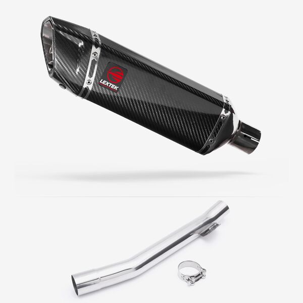 Lextek Carbon Fibre SP9C 300mm Exhaust with Link Pipe for Suzuki GSF 600 Bandit (95-06)