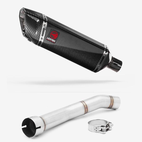 Lextek Carbon Fibre SP9C 300mm Exhaust with Link Pipe for Yamaha YZF R1 (99-01)