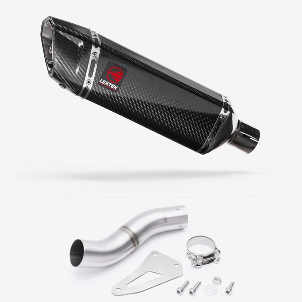 Lextek Carbon Fibre SP9C 300mm Exhaust with Low Level Link Pipe
