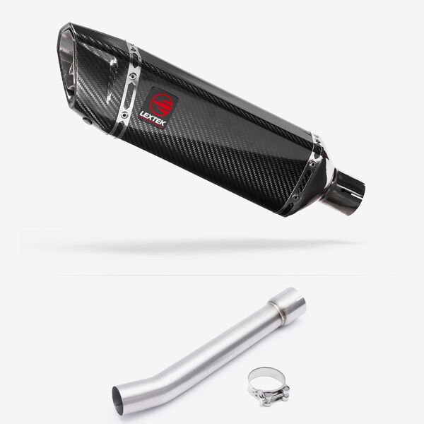 Lextek Carbon Fibre SP9C 300mm Exhaust with Link Pipe for Yamaha FZS 1000 (00-05)