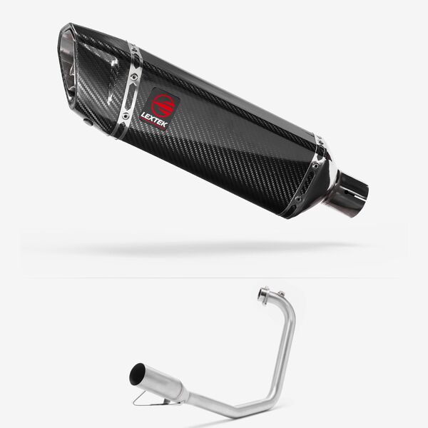 Lextek Carbon Fibre SP9C 300mm Exhaust System for Lexmoto Aspire