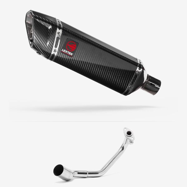 Lextek Carbon Fibre SP9C 300mm Exhaust System for Peugeot Speedfight 3 125 (09-16)
