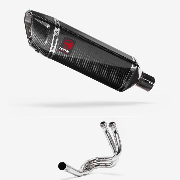 Lextek Carbon Fibre SP9C 300mm Exhaust System for Kawasaki ER6, Ninja 650, Z650, Versys 650