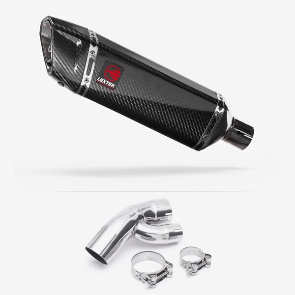 Lextek Carbon Fibre SP9C 300mm Exhaust with Link Pipe for BMW S1000 XR (15-19)