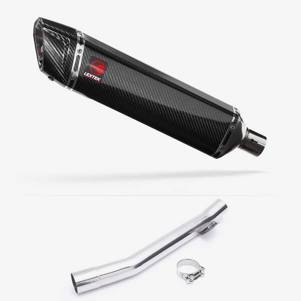 Lextek Carbon Fibre SP7C 400mm Exhaust with Link Pipe for Suzuki GSF 600 Bandit (95-06)