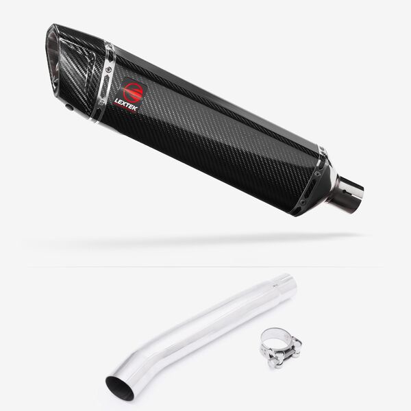 Lextek Carbon Fibre SP7C 400mm Exhaust with Link Pipe for Suzuki GSXR 1000 (01-06)