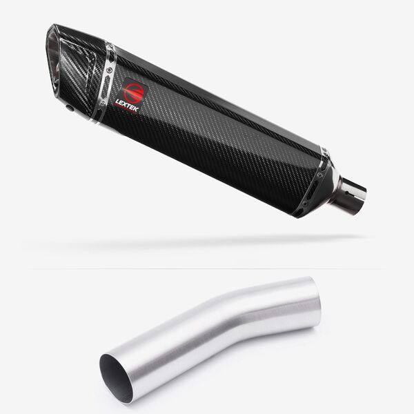 Lextek Carbon Fibre SP7C 400mm Exhaust with Link Pipe for Kawasaki ZX-10R Ninja (08-10)