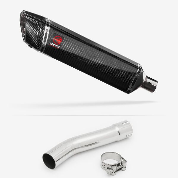 Lextek Carbon Fibre SP7C 400mm Exhaust with Link Pipe for Yamaha XJR 1300 (07-16)