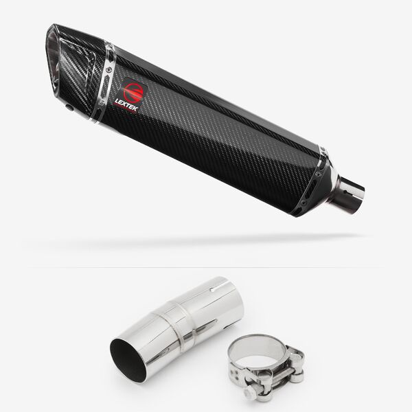Lextek Carbon Fibre SP7C 400mm Exhaust with Link Pipe for Honda CRF1000 Africa Twin (16-19)
