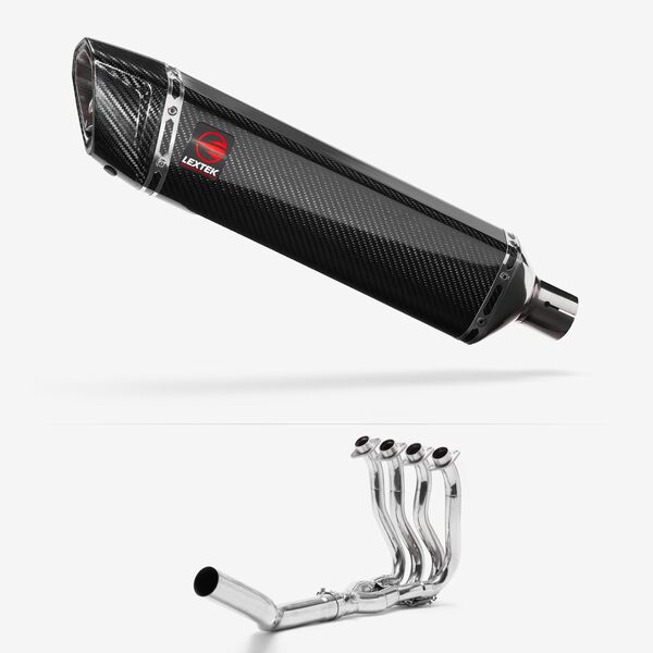 Lextek Carbon Fibre SP7C 400mm Exhaust System for Suzuki GSXR 600/750 (06-10)