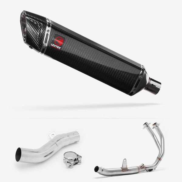 Lextek Carbon Fibre SP7C 400mm Exhaust System for Honda CB500X (16-18)
