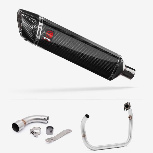 Lextek Carbon Fibre SP7C 400mm Exhaust System for Benelli TNT 125/135 (17-24)