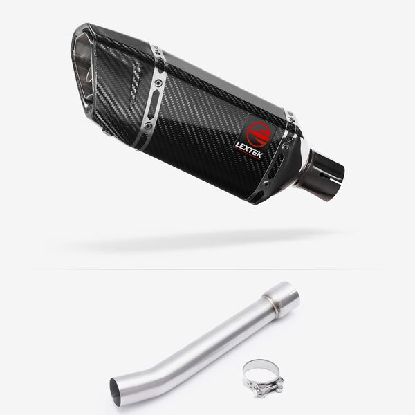Lextek Carbon Fibre SP11C 200mm Exhaust with Link Pipe for Yamaha FZS 1000 (00-05)
