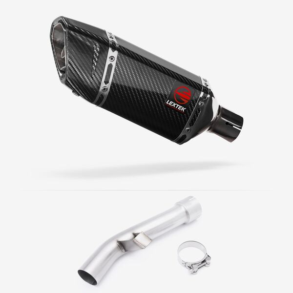 Lextek Carbon Fibre SP11C 200mm Exhaust with Link Pipe for Yamaha FZ1 (06-15)