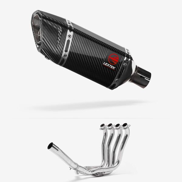Lextek Carbon Fibre SP11C 200mm Exhaust System for Suzuki GSXR 1000 (01-06)