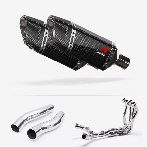 Lextek Carbon Fibre SP11C 200mm Exhaust System for Kawasaki Z1000 (10-19)