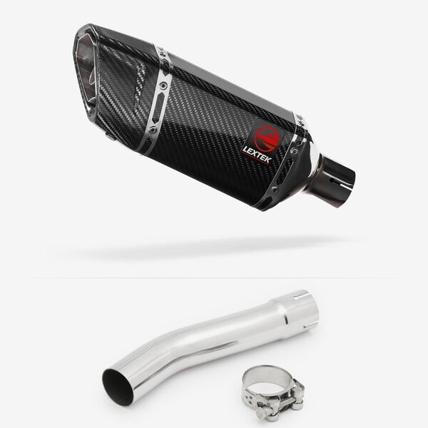 Lextek Carbon Fibre SP11C 200mm Exhaust with Link Pipe for Yamaha XJR 1300 (07-16)