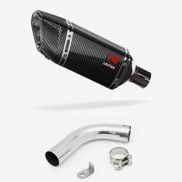 Lextek Carbon Fibre SP11C 200mm Exhaust with Link Pipe for Honda CB1000R (08-17)