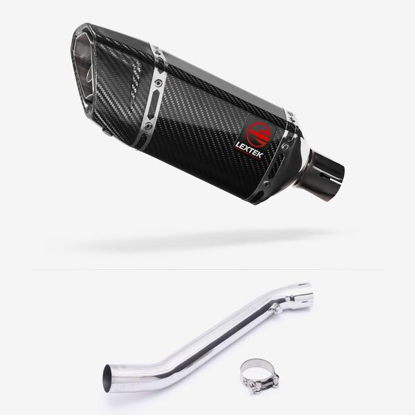 Lextek Carbon Fibre SP11C 200mm Exhaust with Link Pipe for Kawasaki ZX-10R Ninja (17- )