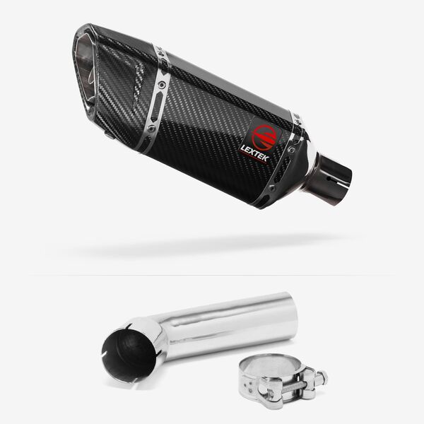 Lextek Carbon Fibre SP11C 200mm Exhaust with Link Pipe for Suzuki DL1000 V-Strom (14-19)
