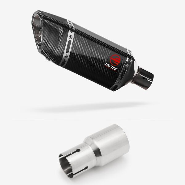 Lextek Carbon Fibre SP11C 200mm Exhaust with Link Pipe for Lexmoto Adrenaline (EFI) 125