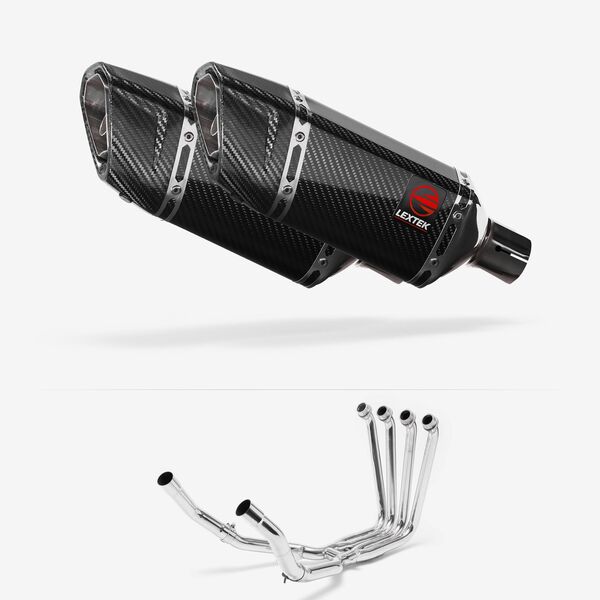 Lextek Carbon Fibre SP11C 200mm Exhaust System for Yamaha FJR1300 (01-19)