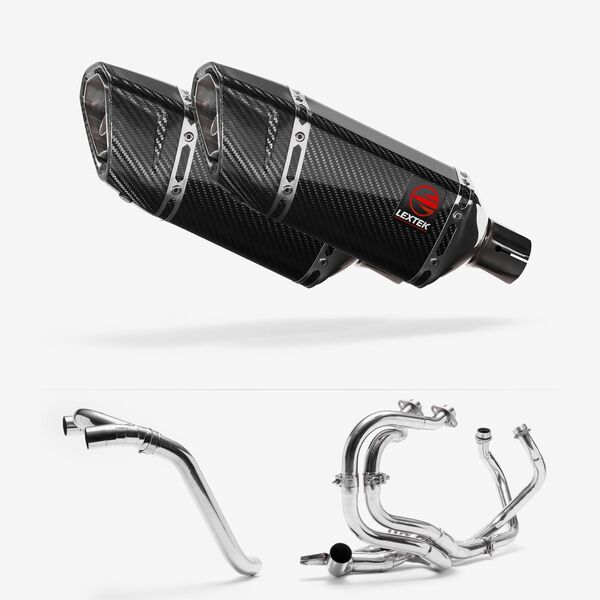 Lextek Carbon Fibre SP11C 200mm Exhaust System for Honda VFR800 (02-13)